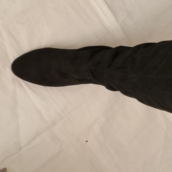 Zara woman's black knee high suade boots size 10 - Picture 8 of 15